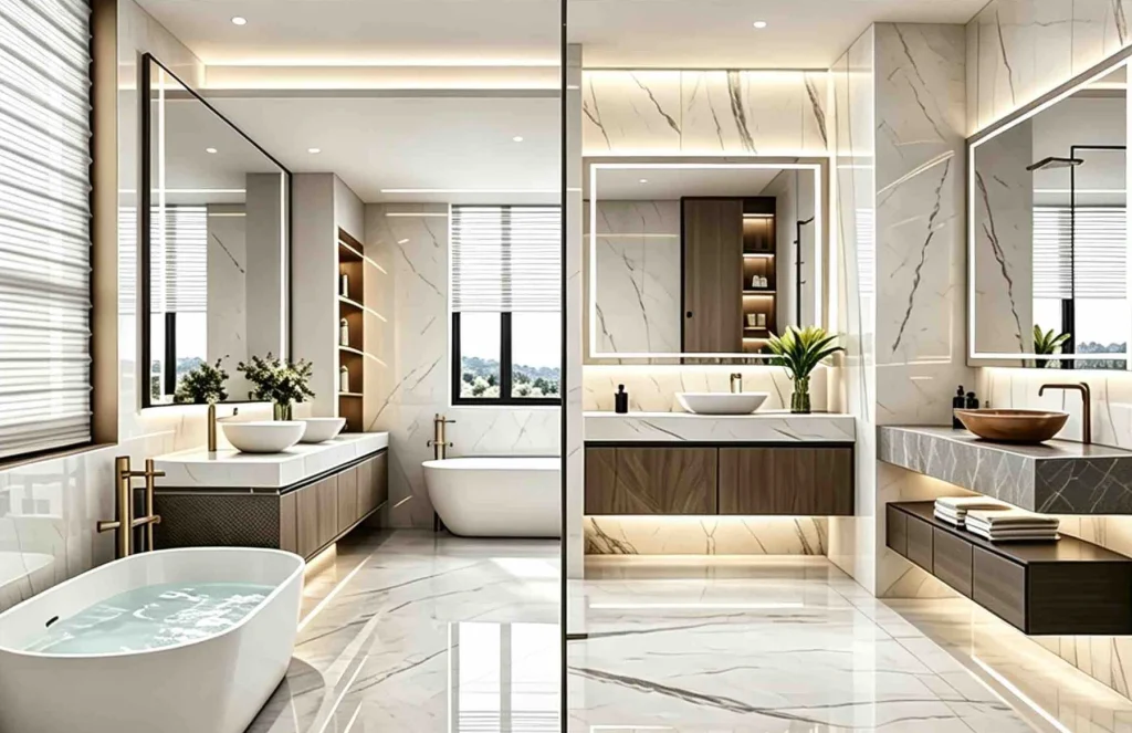 Bathroom and vanity application illustration