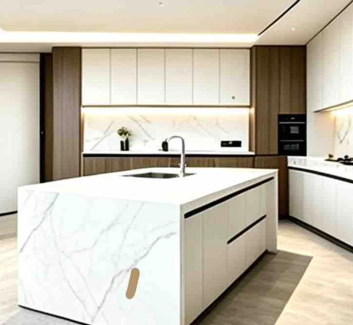 Kitchen island and worktop illustration